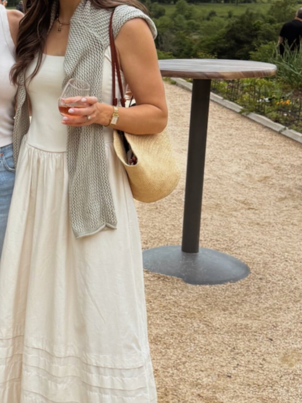 J. Crew Drop-wist Mixy Dress (Natural, S)